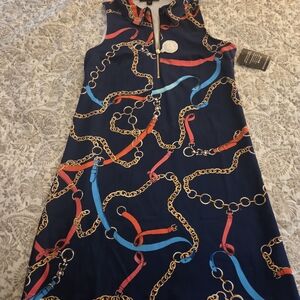 Boston Proper Vibrant Chain Print Dress